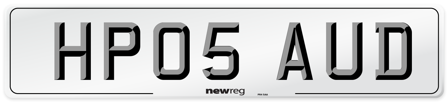 HP05 AUD Number Plate from New Reg